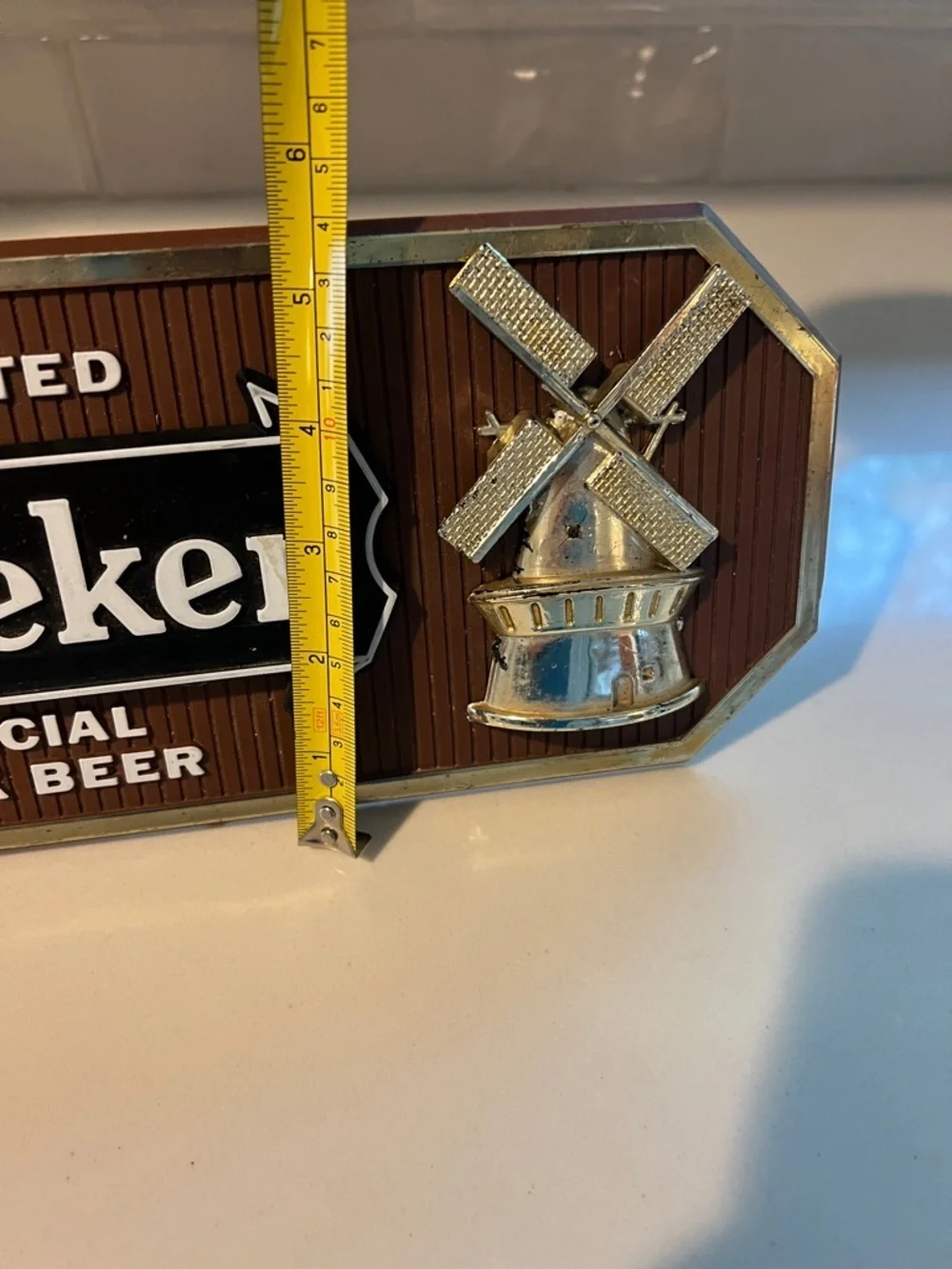 Heineken Special Dark Beer Bar Sign - Brown & Gold Vintage 70's